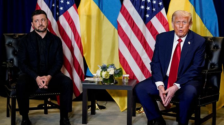 Telediario 1 - Trump cambia de opinión sobre Ucrania y afirma que, con apoyo de la OTAN, Kiev "puede recuperar su territorio"