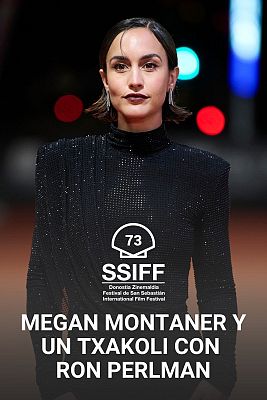 Megan Montaner y un txakoli con Ron Perlman