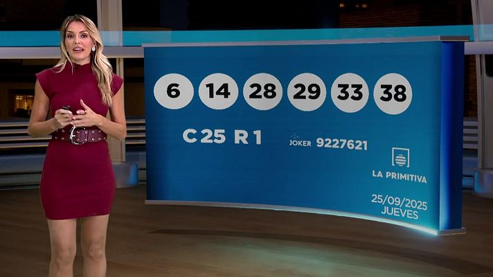 Loterías - Sorteo de la Lotería Nacional, Bonoloto, Primitiva y Jóker del 25/09/2025