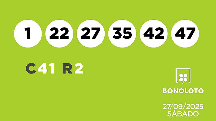SELAE - Sorteo de la Lotería Bonoloto del 27/09/2025