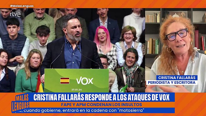 Malas lenguas - Cristina Fallarás: "Mi vida en este momento corre peligro"