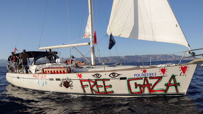 Telediario 1 - El Gobierno cree que Israel intervendrá la flotilla si va a Gaza y les pide por seguridad no avanzar