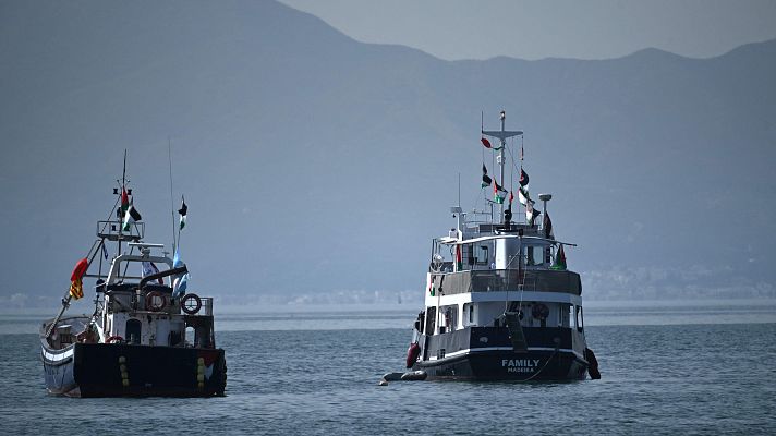 Telediario 2 - Los miembros de la Flotilla, ante un inminente arresto por parte de Israel