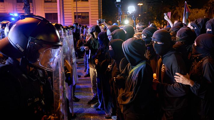 Telediario 2 - Vuelven a la calle las manifestaciones por Palestina por segundo día consecutivo