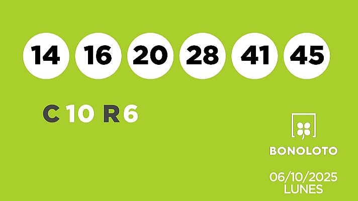 SELAE - Sorteo de la Lotería Bonoloto del 06/10/2025