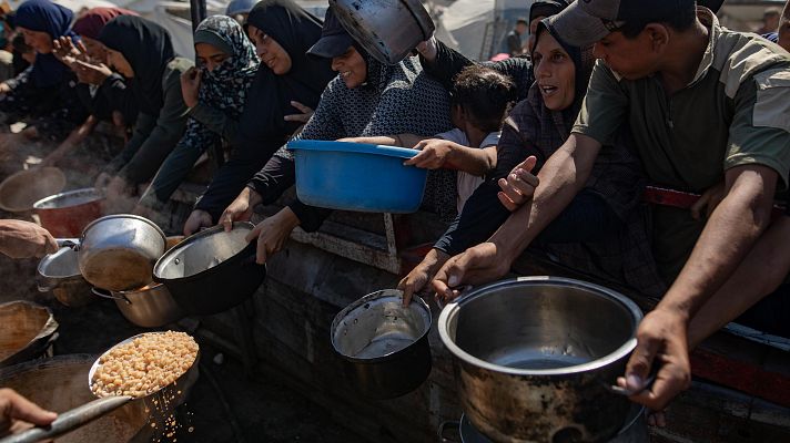 Telediario 1 - La escasez de comida se extiende en Gaza: "Conseguir alimento es casi imposible"