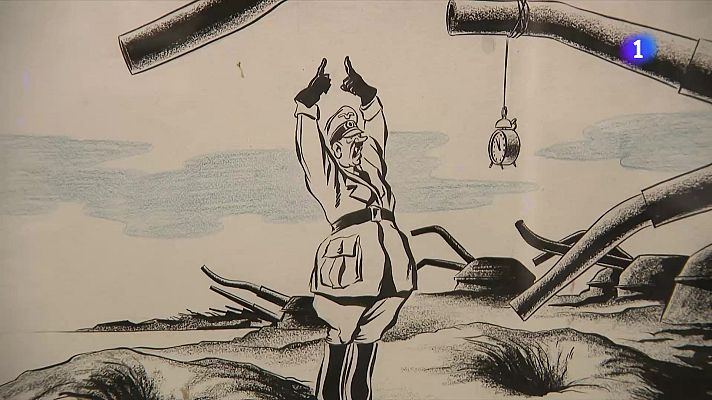 L'Informatiu - 'Tinta contra Hitler': l'horror de la Segona Guerra Mundial en 2.000 caricatures