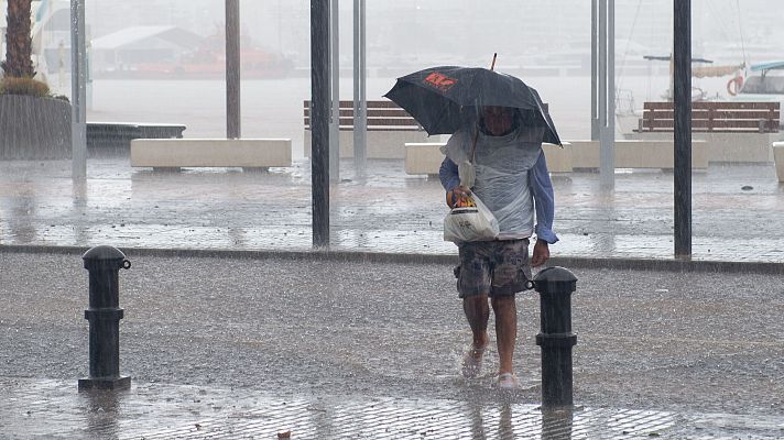 Telediario Matinal - Alerta naranja por lluvias en Comunidad Valenciana, Baleares y Región de Murcia este jueves