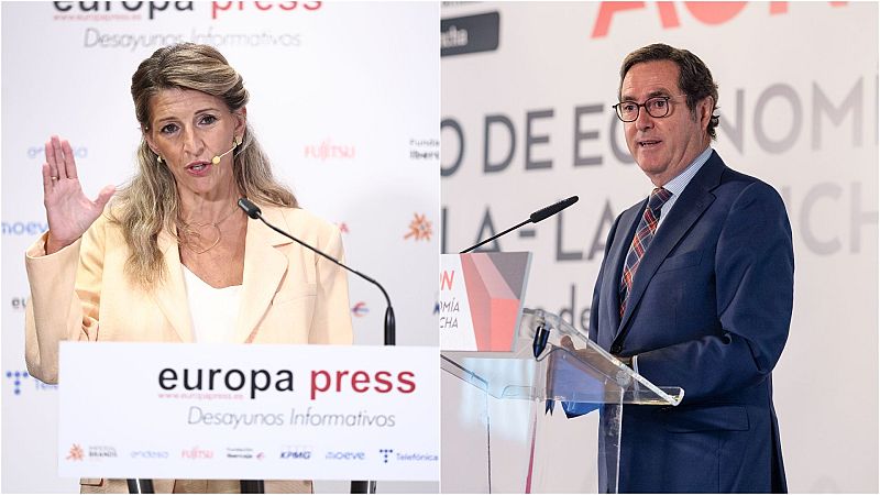 Permiso por fallecimiento de familiar: nuevo choque entre Díaz y Garamendi - Telediario 1 | Ver