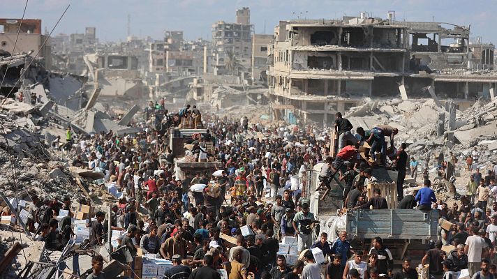 Telediario Fin de Semana - Los gazatíes regresan a sus ciudades y la ayuda empieza a entrar en la Franja