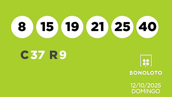 SELAE - Sorteo de la Lotería Bonoloto del 12/10/2025