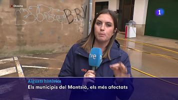 La DANA Alice deixa carrers plens de fang i baixos inundats al Montsi
