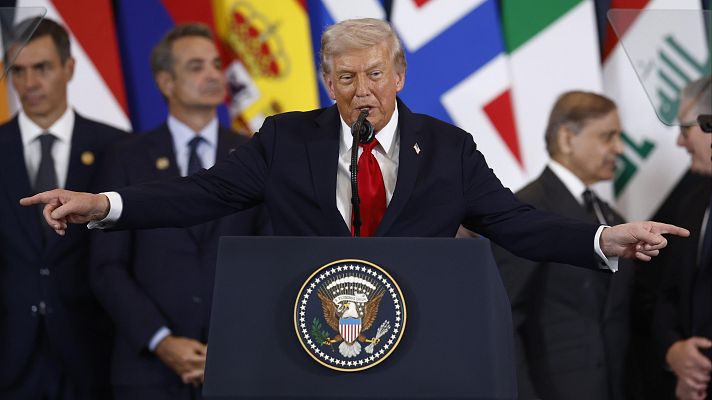 Informativo 24h - Trump interpela a Sánchez por el gasto en defensa: "¿Estáis ya trabajando con el tema del PIB?"