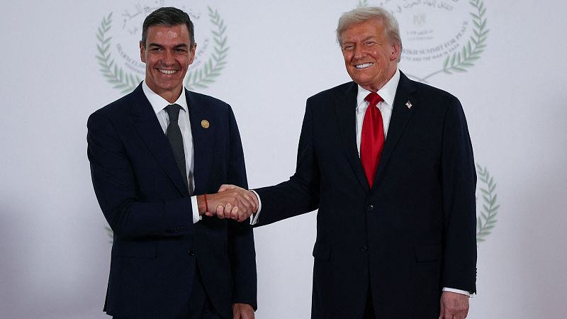 Sánchez, tras su saludo con Trump: "Fue muy cordial" - La hora de La 1 | Ver
