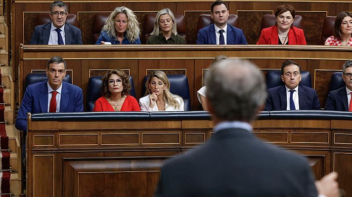 Informativo 24h - Sánchez afirma presidir un Gobierno decente ante las acusaciones de corrupción de Feijóo