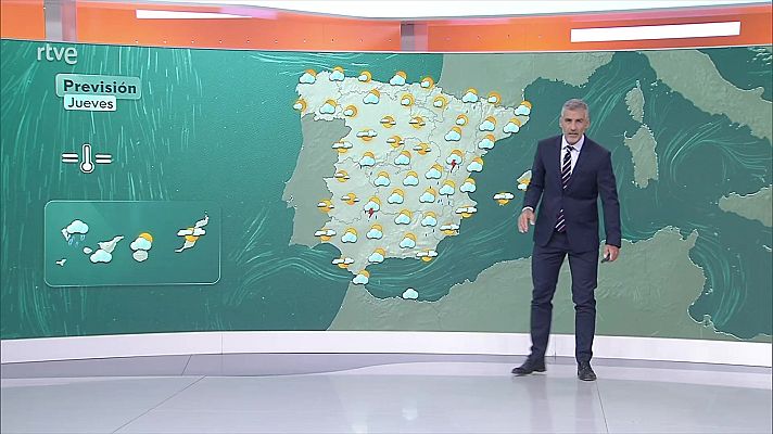 El tiempo - Chubascos y tormentas localmente fuertes de madrugada en Menorca y norte de Mallorca 