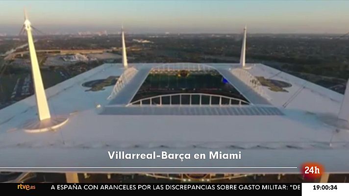 La tarde en 24h - Aganzo sobre el Barça - Villarreal en Miami: "Aquí venimos a que el fútbol y las condiciones de los futbolistas mejoren"