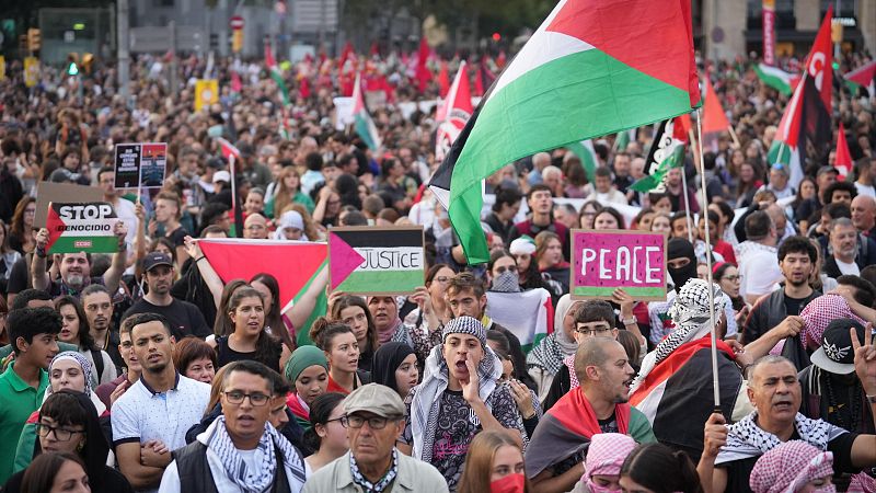 Protestas en toda España y altercados en Barcelona y Valencia durante la jornada de huelga y paros en apoyo a Palestina