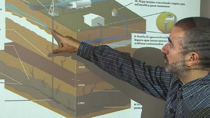 Telediario 1 - Polémica por el posible uso del 'fracking' para extraer gas natural