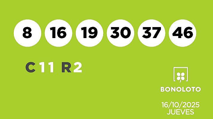 SELAE - Sorteo de la Lotería Bonoloto del 16/10/2025