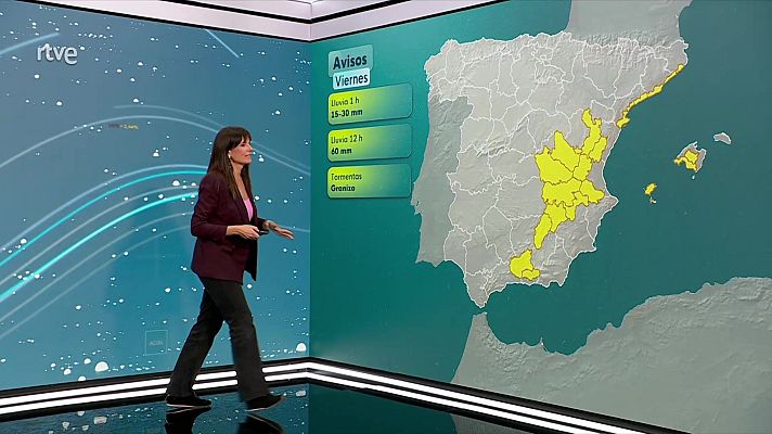 El tiempo - Tormentas con chubascos que pueden ser localmente fuertes en zonas de montaña de la mitad este