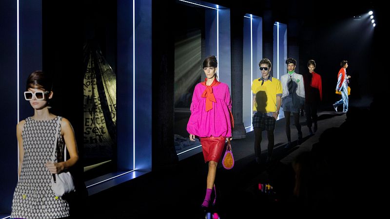 Desfile de ropa reutilizada en la semana de la moda de Barcelona