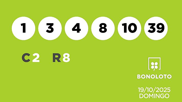 SELAE - Sorteo de la Lotería Bonoloto del 19/10/2025