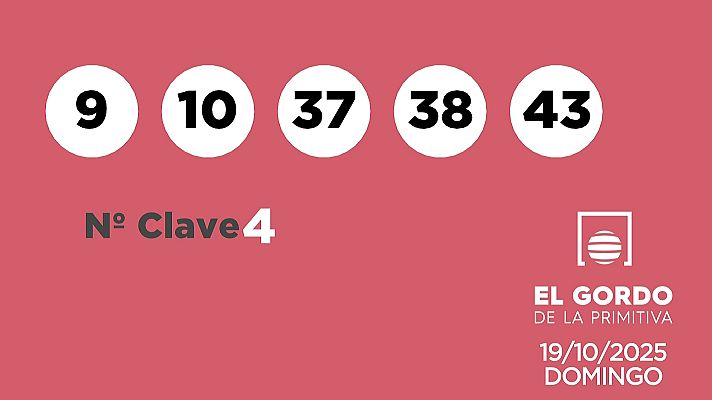 SELAE - Sorteo de la Lotería Gordo de la Primitiva del 19/10/2025