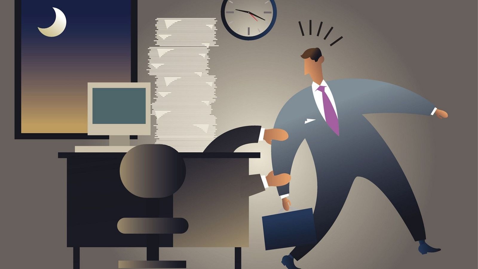 ¿Te quedas más tiempo en el trabajo para terminar una tarea? - Aquí hay trabajo | Ver