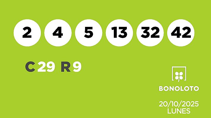 SELAE - Sorteo de la Lotería Bonoloto del 20/10/2025