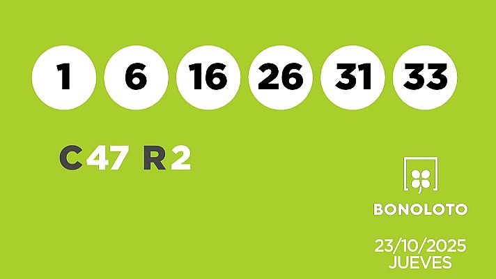 SELAE - Sorteo de la Lotería Bonoloto del 23/10/2025