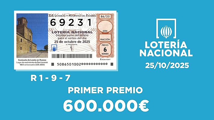 SELAE - Sorteo de la Lotería Nacional del 25/10/2025