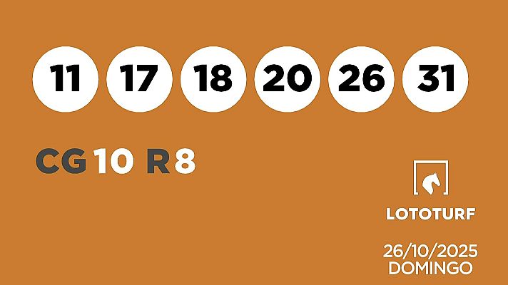 SELAE - Sorteo de Lotería Lototurf: 26/10/2025