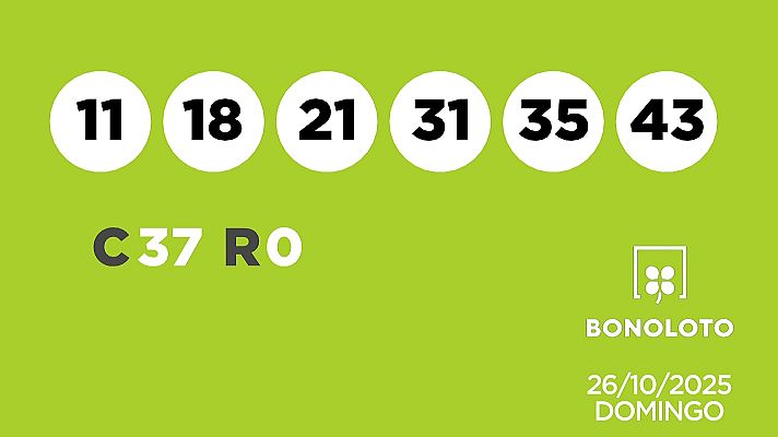 SELAE - Sorteo de la Lotería Bonoloto del 26/10/2025