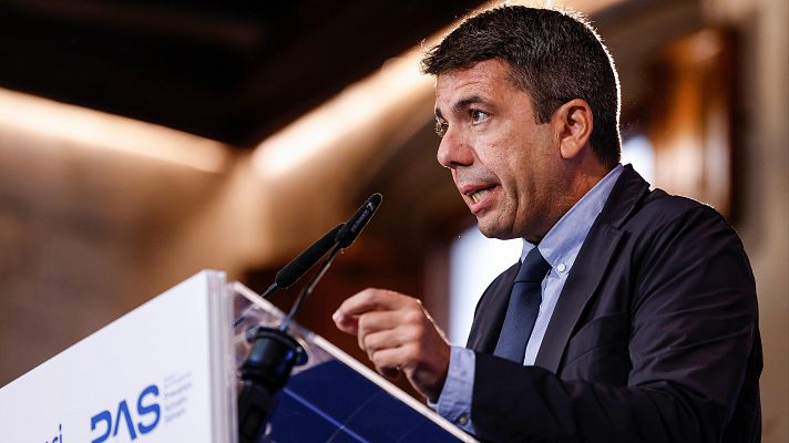 Telediario 1 - Mazón pide "evitar el ruido" en el aniversario de la dana y la oposición insiste en que dimita