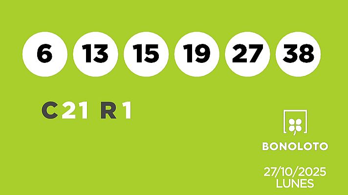 SELAE - Sorteo de la Lotería Bonoloto del 27/10/2025