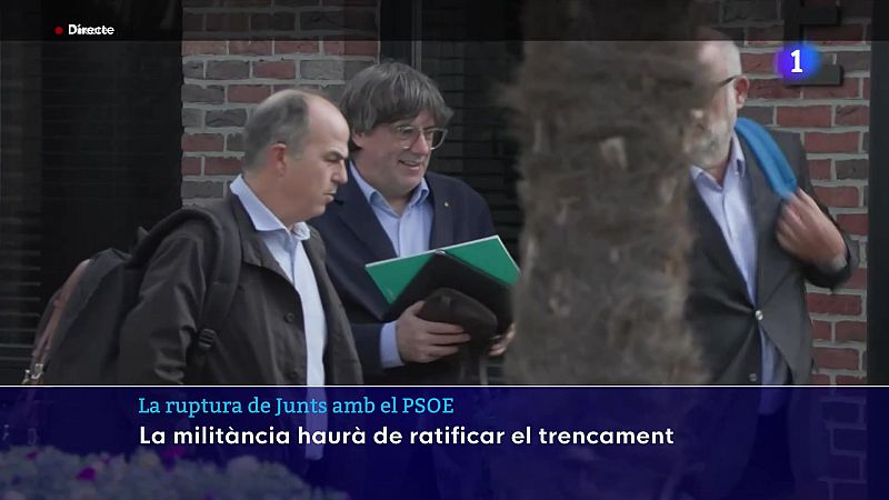 La militància de Junts haurà de ratificar el trencament amb el PSOE - L'Informatiu | Veure