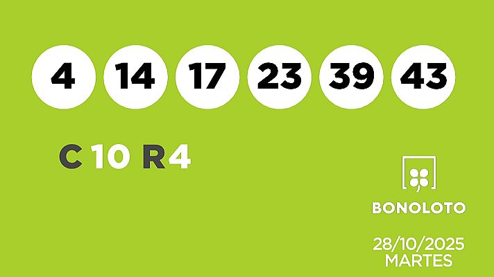 SELAE - Sorteo de la Lotería Bonoloto del 28/10/2025