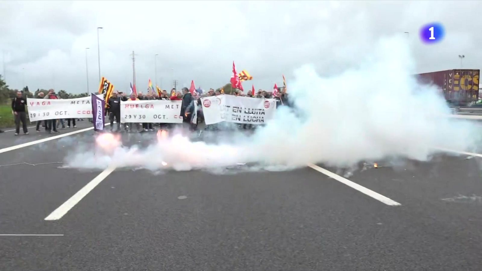 Primera jornada de vaga del treballadors del metall de Barcelona