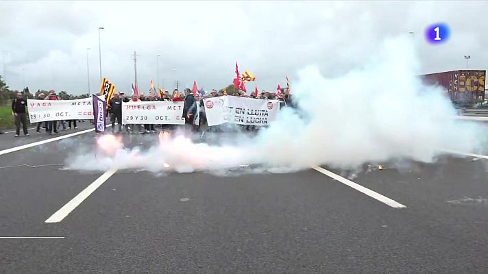 L'Informatiu - Primera jornada de vaga del treballadors del metall de Barcelona