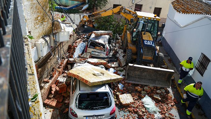 Telediario 1 - Un herido y numerosas incidencias por las intensas lluvias en la provincia de Huelva