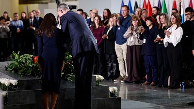 Ofrenda floral de los Reyes en memoria de las víctimas de la dana