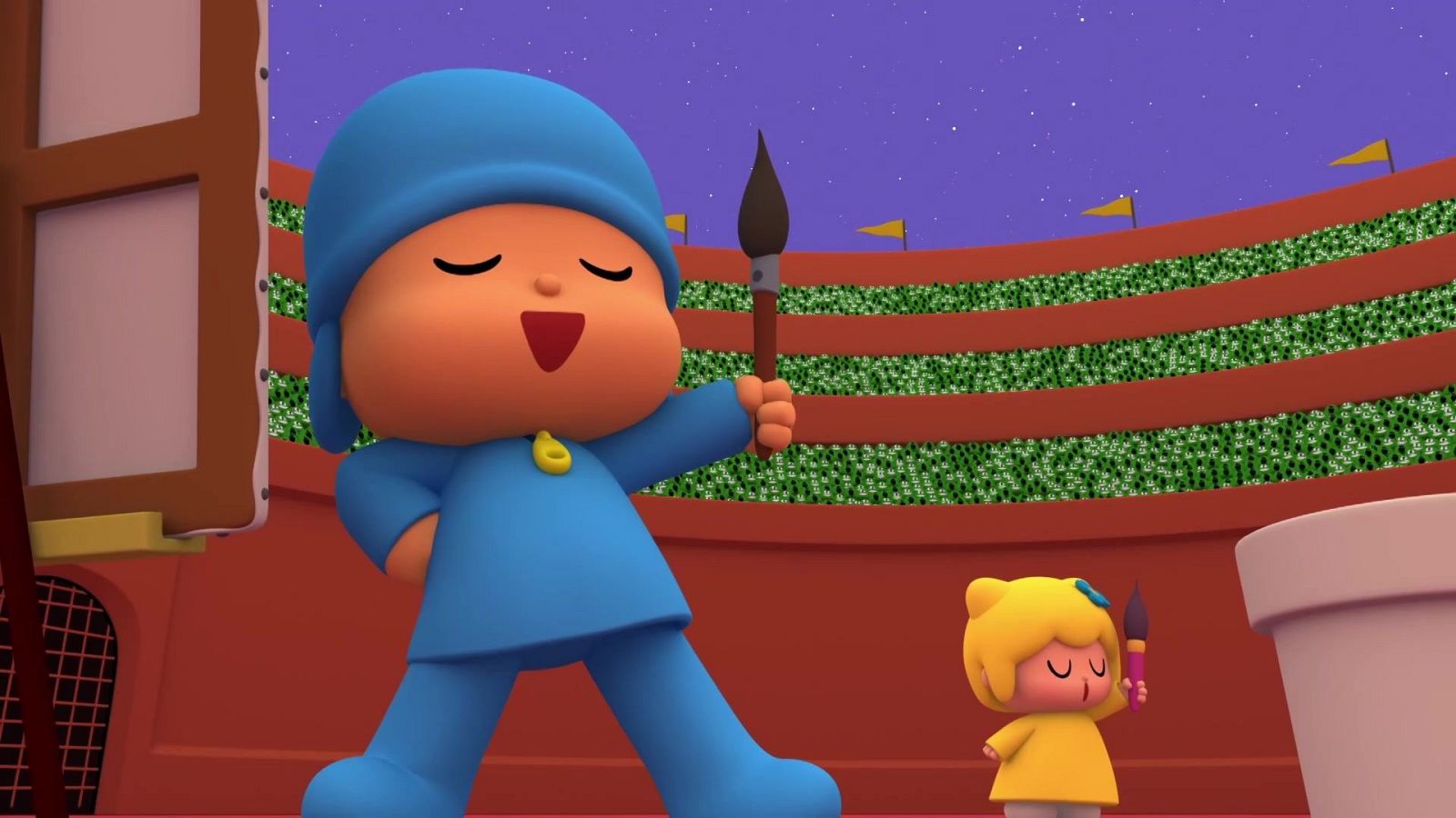 Los que van a pintar te saludan - Pocoyo | Ver
