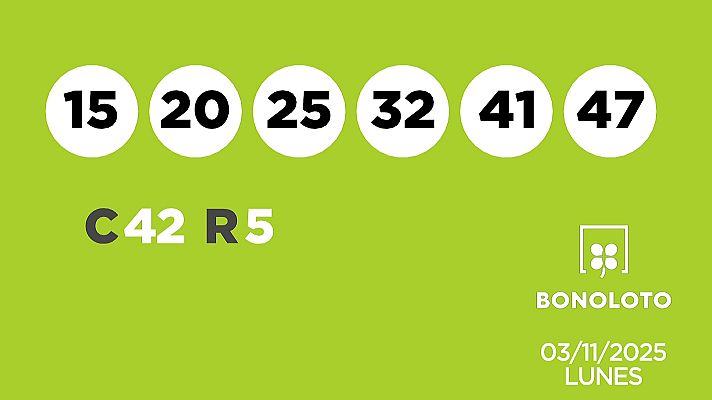SELAE - Sorteo de la Lotería Bonoloto del 03/11/2025
