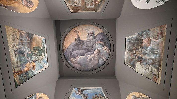 Telediario 1 - Los frescos de la Capilla Herrera, del pintor italiano Annibale Carracci, se exponen en el Museo del Prado