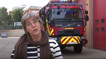 Se jubila una de las primeras bomberas de Espaa