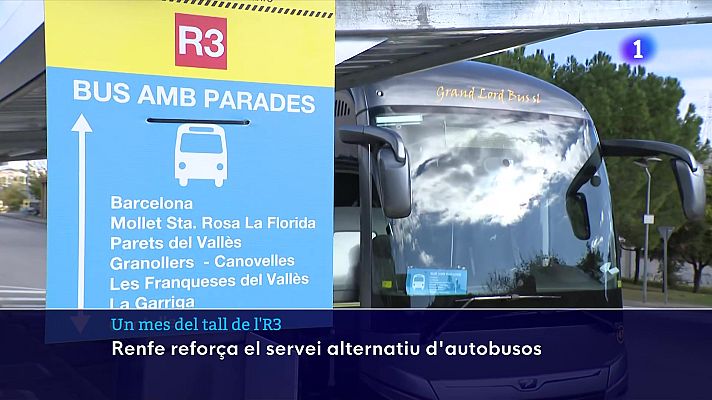 L'Informatiu - Un mes de talls a l'R3: satisfacció amb el bus i trens amb retards