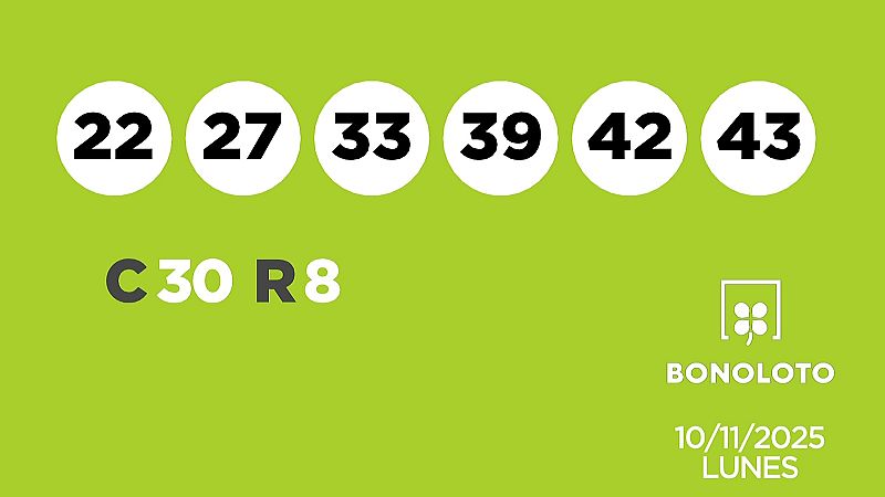 Sorteo de la Lotería Bonoloto del 10/11/2025 - Ver ahora