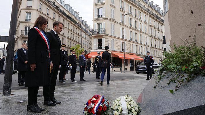 Telediario 2 - Francia homenajea a las víctimas de Bataclán diez años después de los atentados