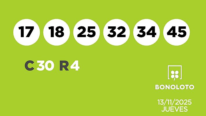 SELAE - Sorteo de la Lotería Bonoloto del 13/11/2025